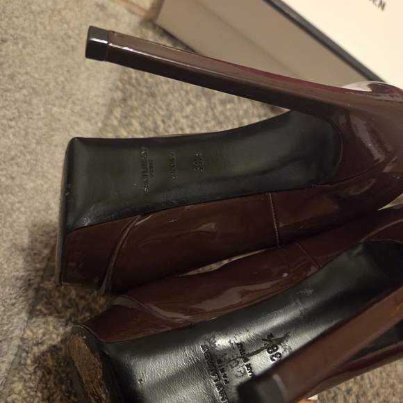 Saint Laurent Women's Burgundy Pumps - Picture 3 of 3